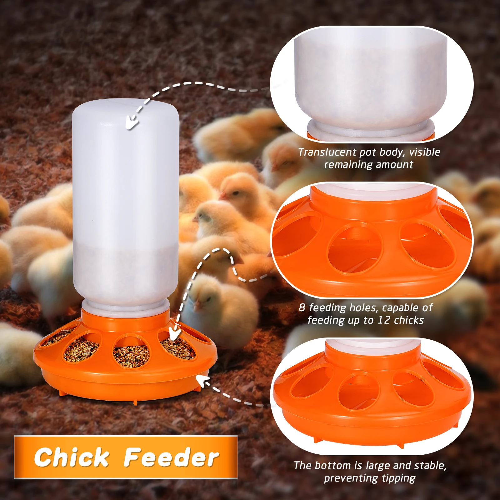 Bebedero automático para gallinas y pollos – Gran capacidad 2 uds - imagen 3
