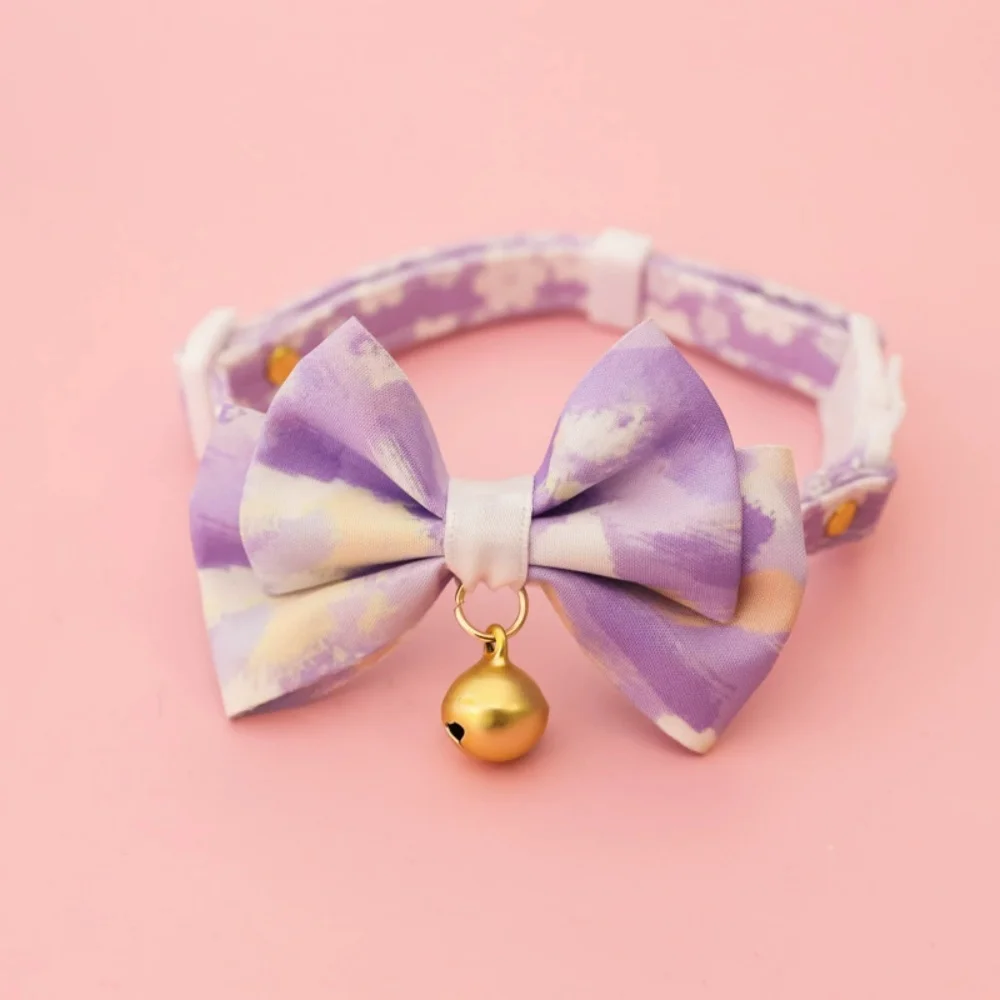 Collar de gato con lazo de flores, Collar ajustable para mascotas con campana, Collar de flores para gatitos, gatos, cachorros, suministros de seguridad para mascotas - imagen 5