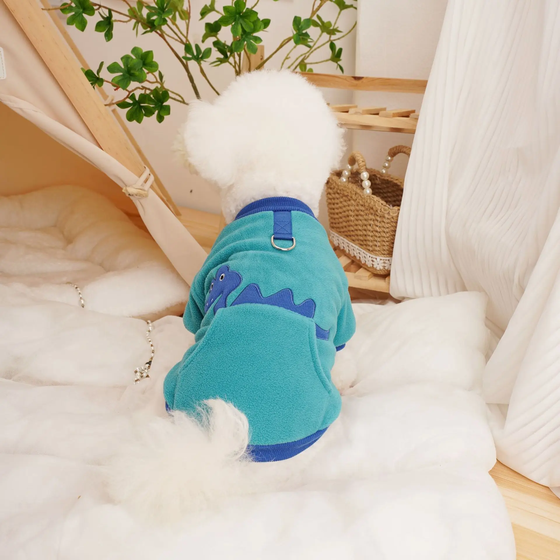 Ropa cálida de algodón para perro y gato, chaqueta de serpiente a la moda, Bichon Teddy, ropa gruesa, suministros para mascotas, accesorios para Otoño e Invierno - imagen 4