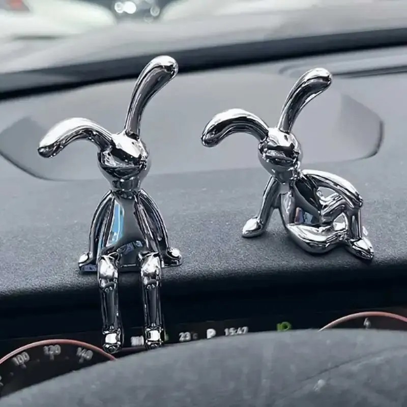 Decoración conejo orejas largas animado para salón, dormitorio y coche - imagen 4