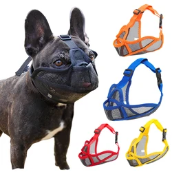 Bozal de malla para Bulldog Francés y Pug para perros Evita mordidas