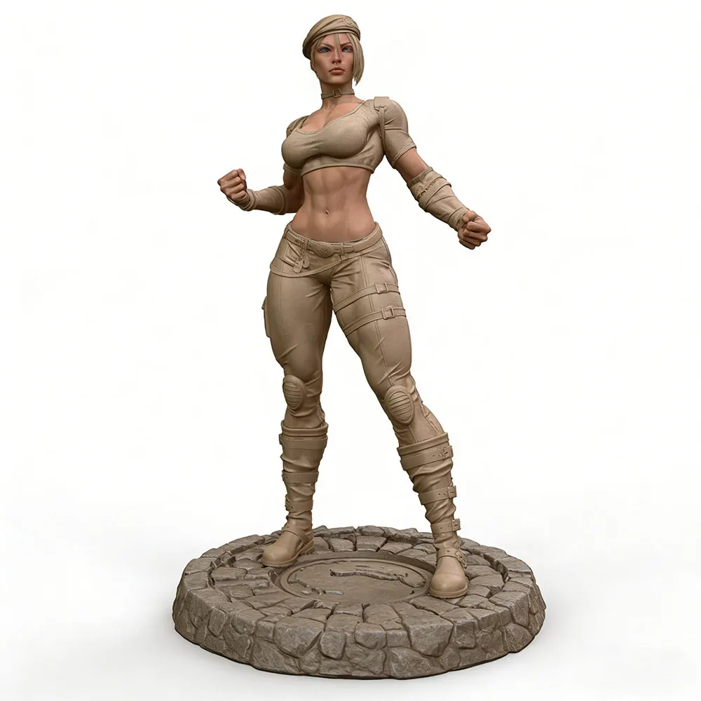 Kit de modelismo 75mm para pintar – Figura luchadora 1/24 - imagen 4