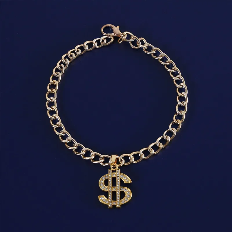 Accesorios para perros Chihuahua de dólar dorado para cuello de gato, Collar elegante de circón para mascotas, Collar ajustable para Cosplay, Collar para cachorros pequeños y medianos - imagen 3