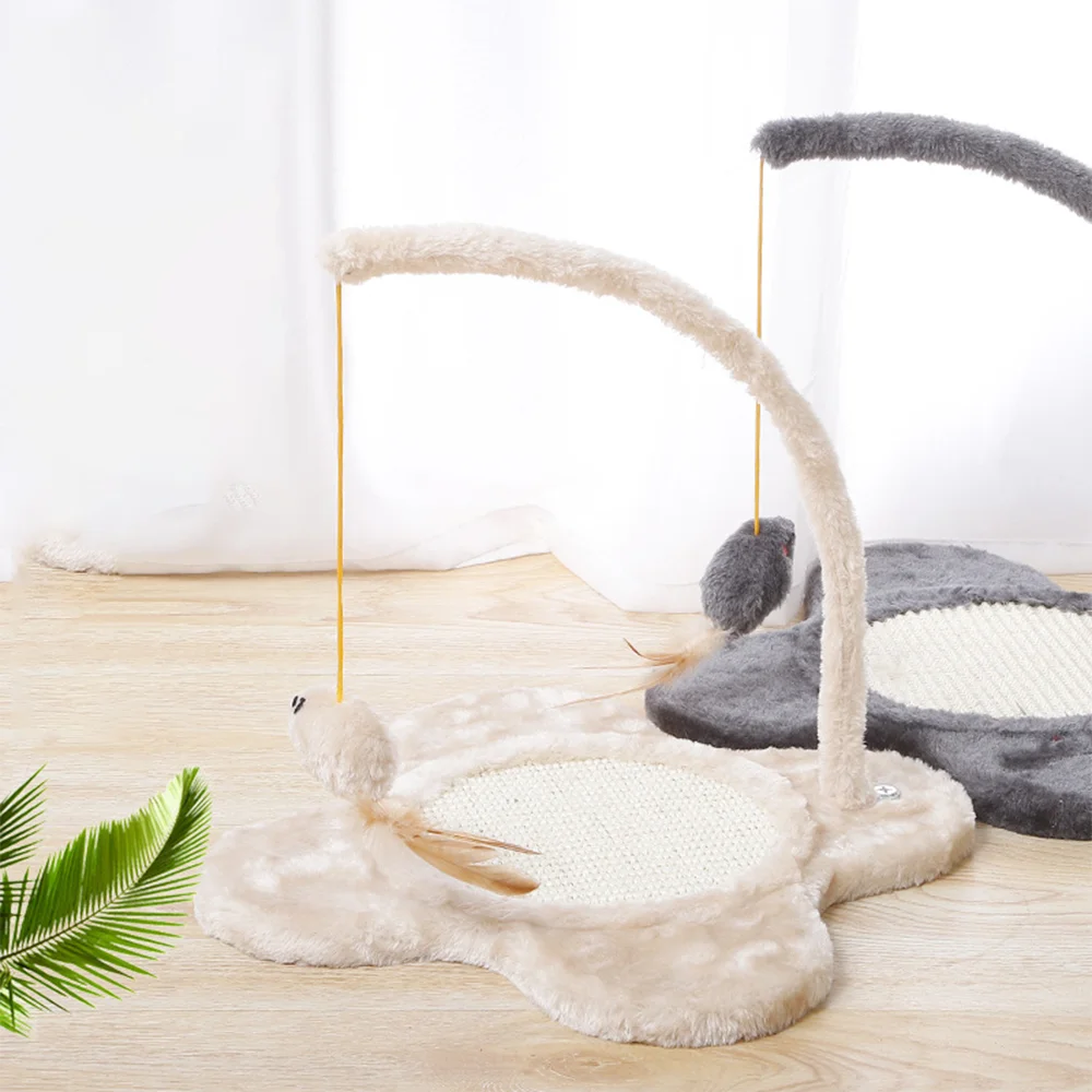 Juguete de Sisal para gato, tablero para rascar, marco de escalada, ratón de felpa, palo de gato, garra de molienda interactiva, resistente al desgaste - imagen 4