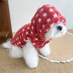 Chaqueta de felpa a cuadros para perros pequeños – Cálida y resistente al frío