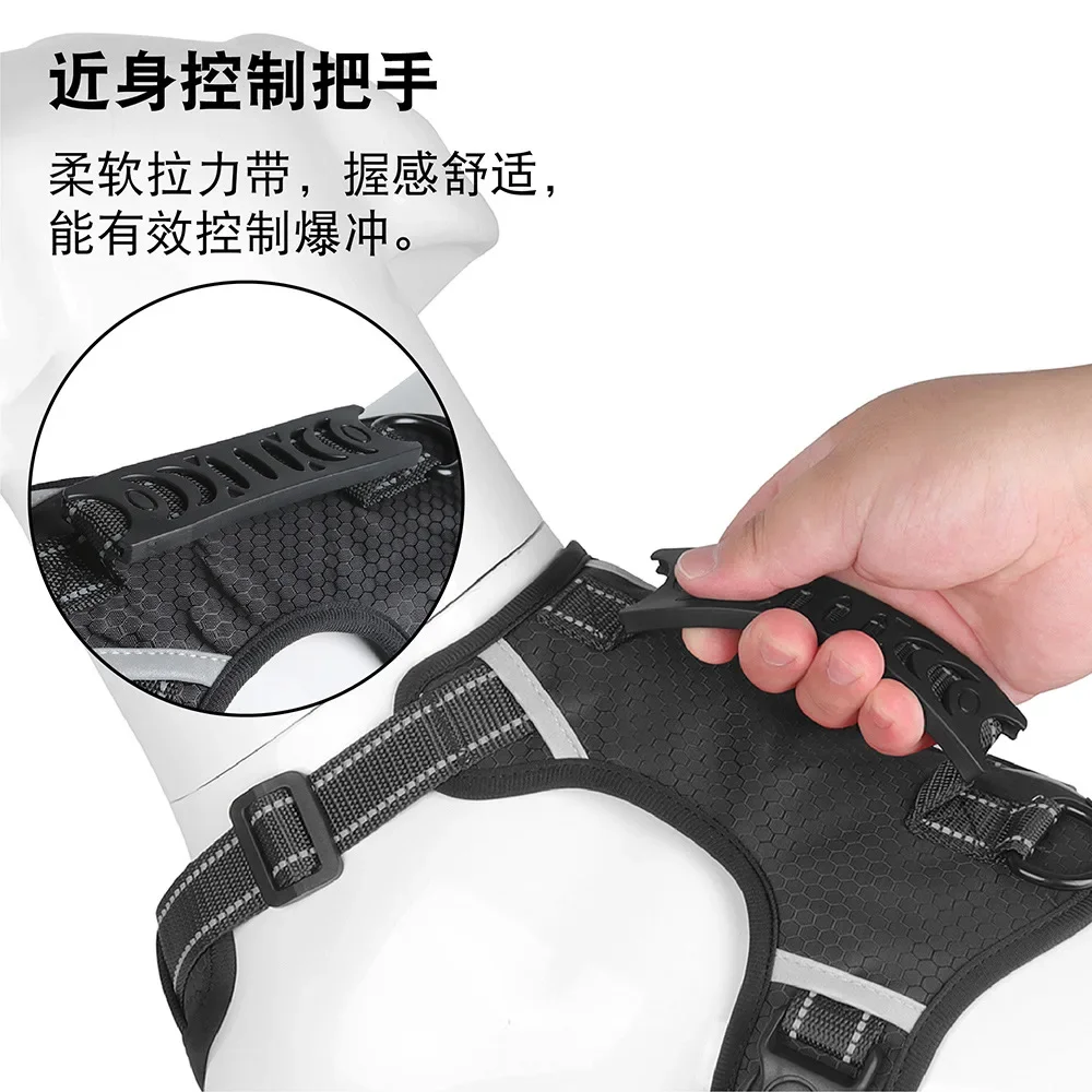 Correa para el pecho para mascotas, cuerda para caminar para perros medianos y grandes, tipo chaleco, correa, cuerda para perros sin rotura, suministros para mascotas