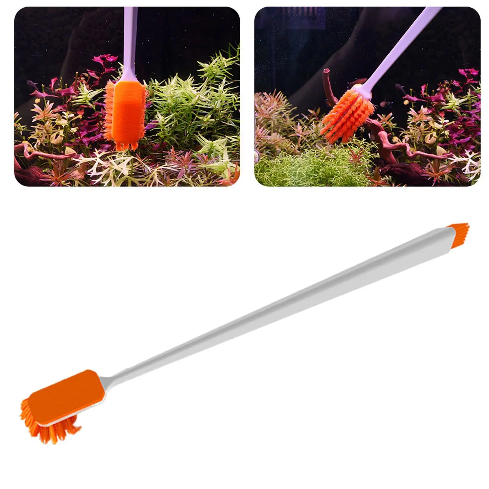 Aquarium Cleaner Brush Nylon Bristles Brush Lightweight Aquarium Cleaning Tool Ergonomic Efficient Multipurpose Cleaning Brush