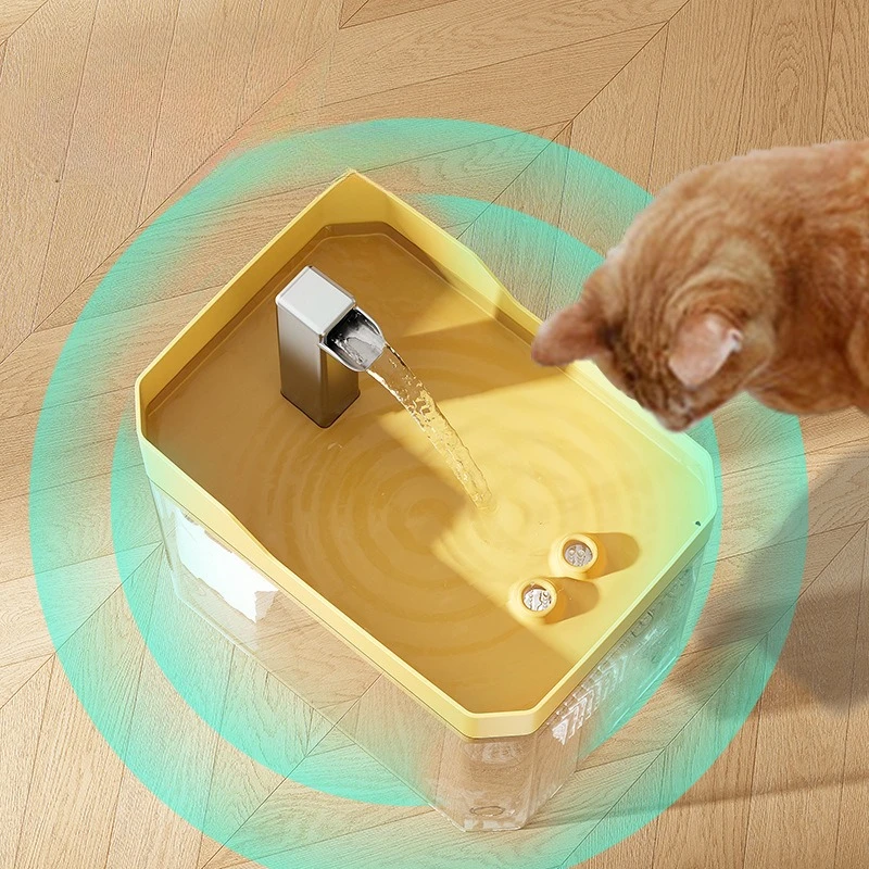 Fuente de agua para mascotas, filtro automático, bebedero eléctrico silencioso USB para gatos, bebedero de filtring de recircular de 1,5 l para gatos, dispensador de agua