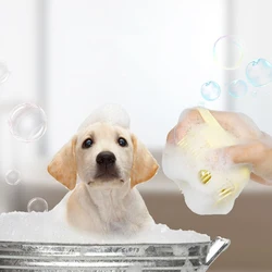 Cepillo de baño en silicona suave para perros y gatos