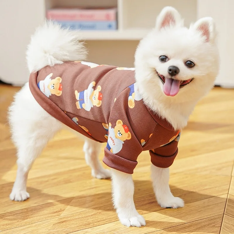 Otoño suave sudaderas con capucha para perros moda ropa para perros estampado de dibujos animados sudaderas para cachorros lindo cálido sudaderas con capucha para gatos jerseys para mascotas ropa de Bulldog - imagen 2