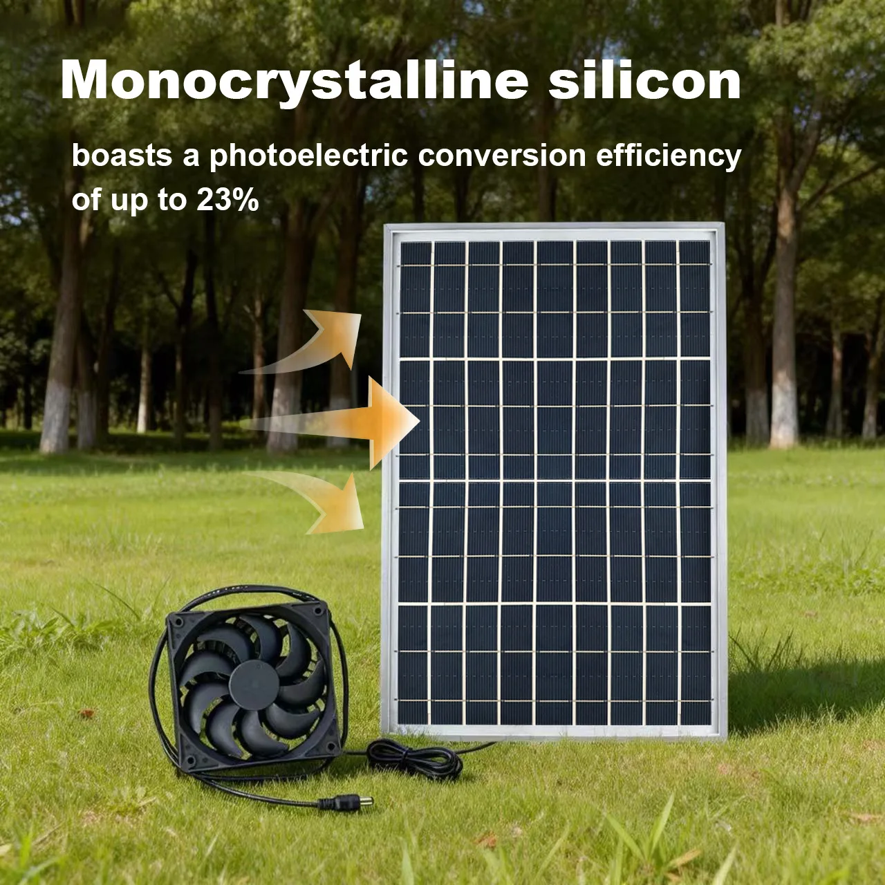 Ventilador solar portátil para gatos y perros – Uso exterior
