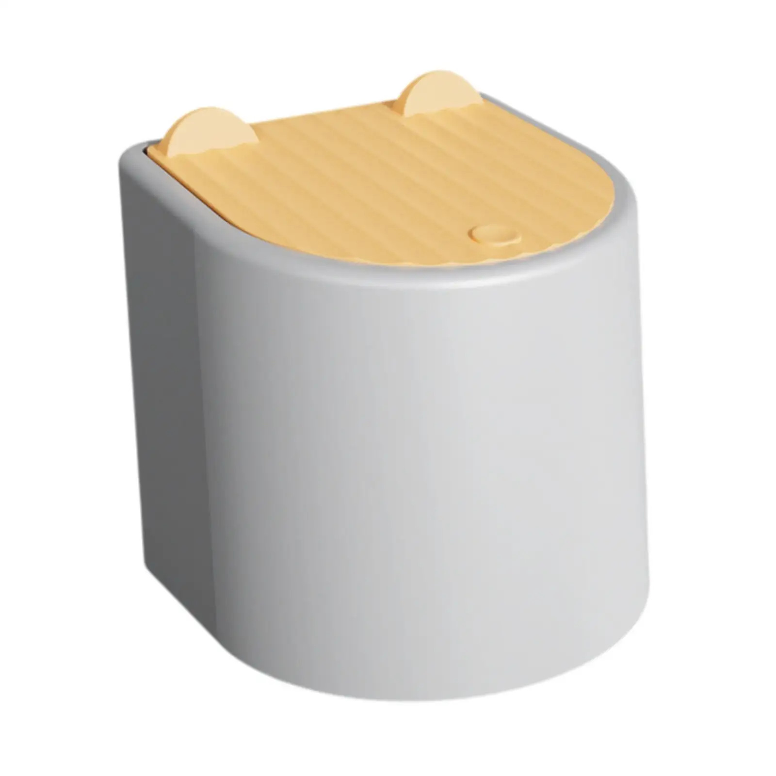 Cat Litter Trash Mini Trash Can with Lid Press Type Small Garbage Can Countertop Wastebasket for Bathroom Vanity Living Room
