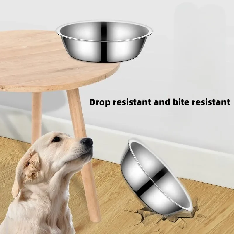 Cuenco para perros de gran capacidad, cuenco de alimentación duradero anticaída de acero inoxidable para perros pequeños, medianos y grandes, cuenco de comida Universal - imagen 2