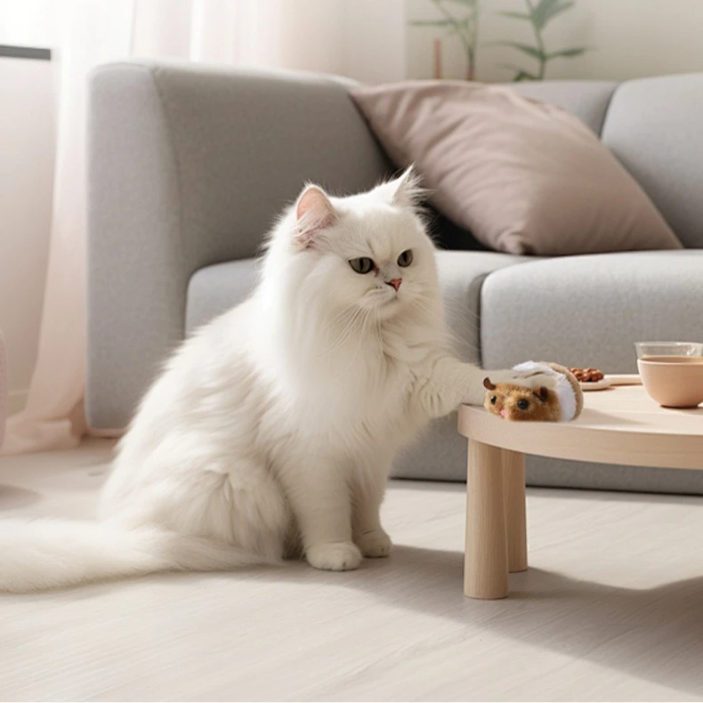 Juguetes para gatos con ratón bonito, suministros para gatos, juguete de peluche con movimiento para sacudir, ratón para mascotas, gatito, ratón pequeño de peluche divertido, juguetes interactivos para gatos - imagen 3