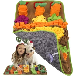 Juguetes interactivos para perros, tapete de zanahoria para perros, rompecabezas de felpa, juguetes antideslizantes para la nariz, juegos de alimentación, alivio del estrés para mascotas, ocultar y buscar