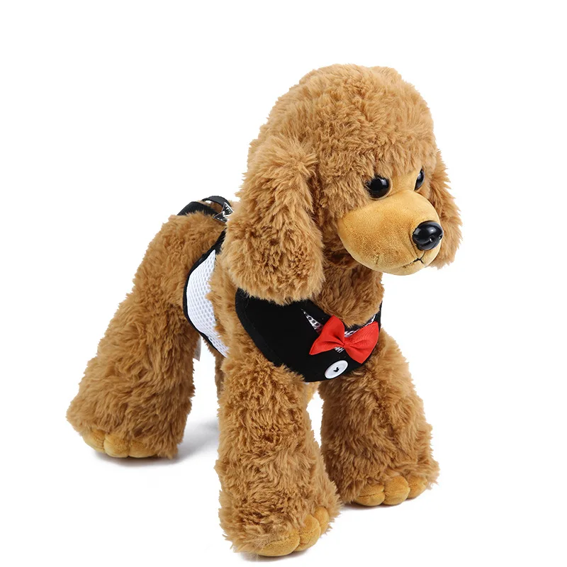 Chaleco con correa de plomo ajustable para cachorros, arnés para gatos y perros pequeños y medianos, traje transpirable para cachorros - imagen 3