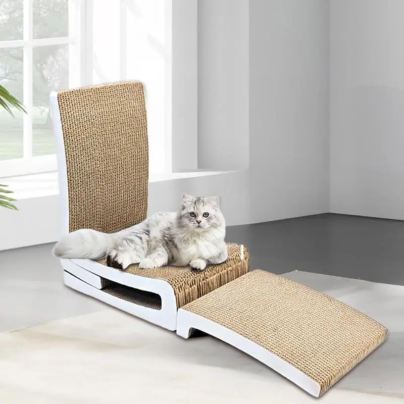 Almohadilla para rascar gatos, rascadores de cartón resistentes al desgaste para gatos de interior, juguetes interactivos, estera resistente a los arañazos - imagen 3