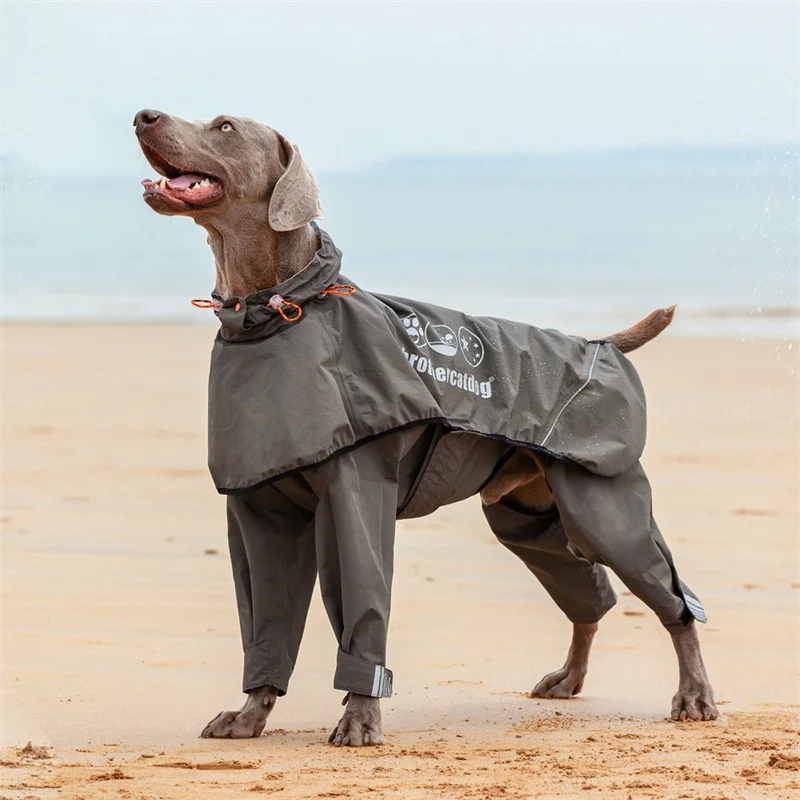 Chubasquero para perros de 2 uds., fácil de usar, Poncho reflectante con capucha dividido para perros, Sudadera con capucha, ropa de lluvia para mascotas para perros medianos y grandes, impermeable ligero para mascotas