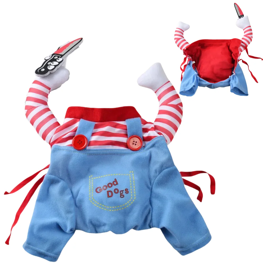 Ropa divertida de Halloween para perros pequeños y medianos, vestido de fiesta para gatos, disfraces de mascotas, Chihuahua, Bulldog, trajes para cachorros - imagen 4