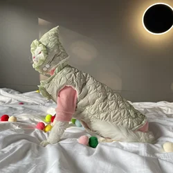 Disfraz de Halloween para gatitos Devon Rex con chaqueta y sombrero