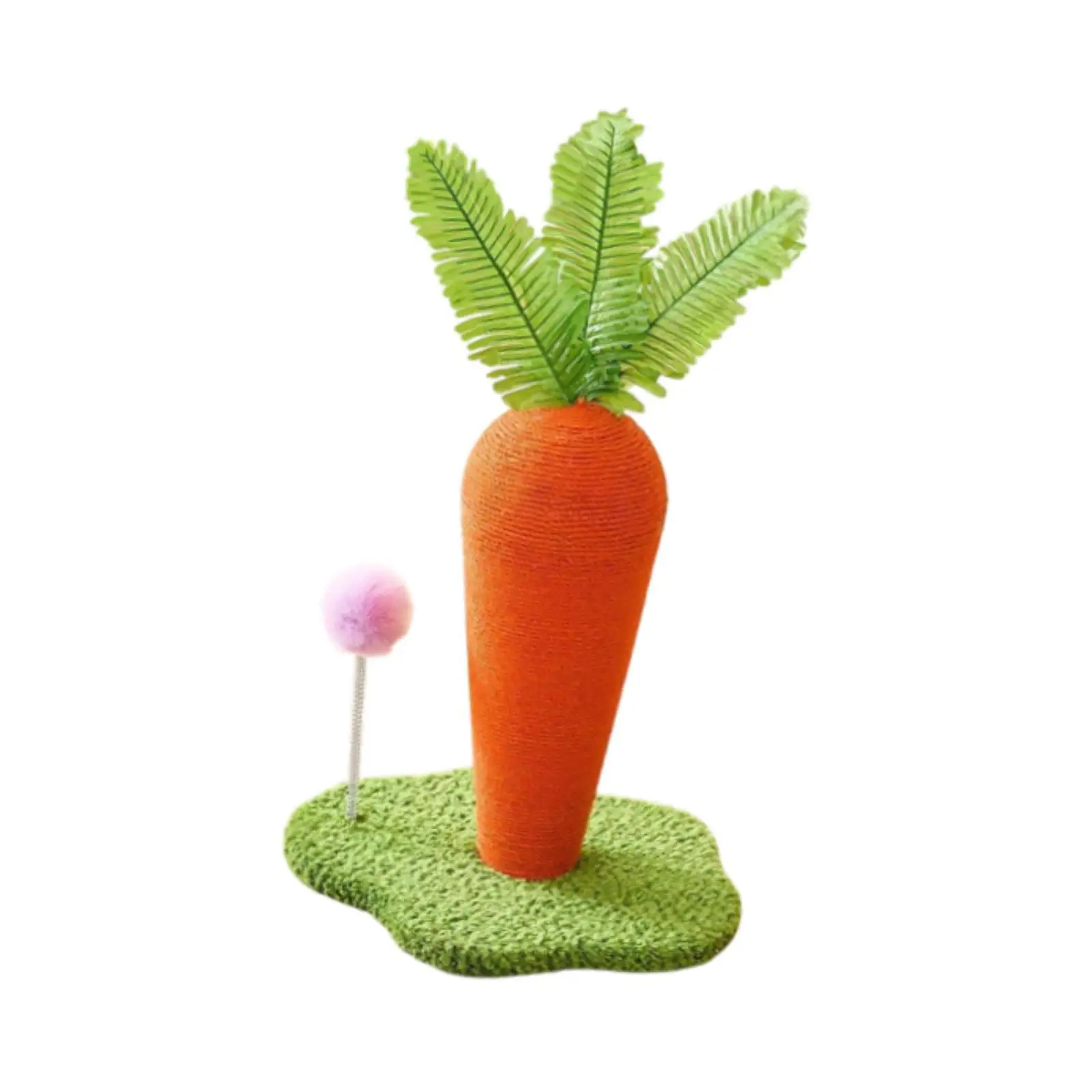 Cat Scratching Post with Play Ball Carrot Cat Scratcher for Cat and Kittens