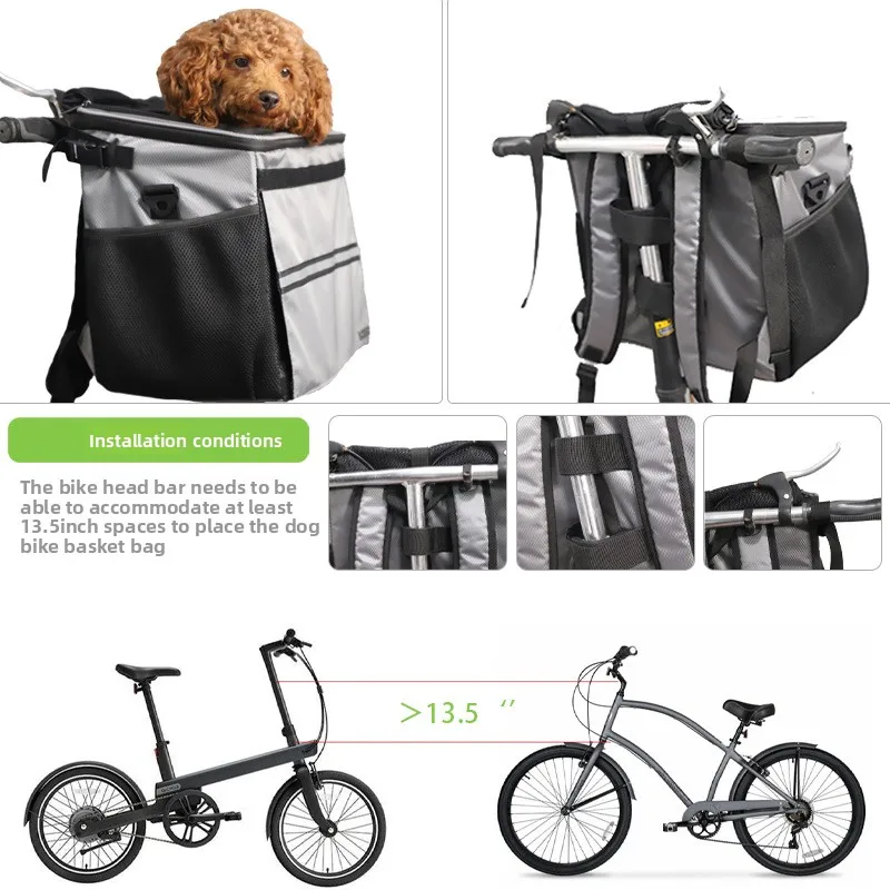 Bolsa de bicicleta para mascotas, cesta de viaje para coche, mochila para perros y gatos, soporte VIP para ciclismo y acampada, productos para mascotas
