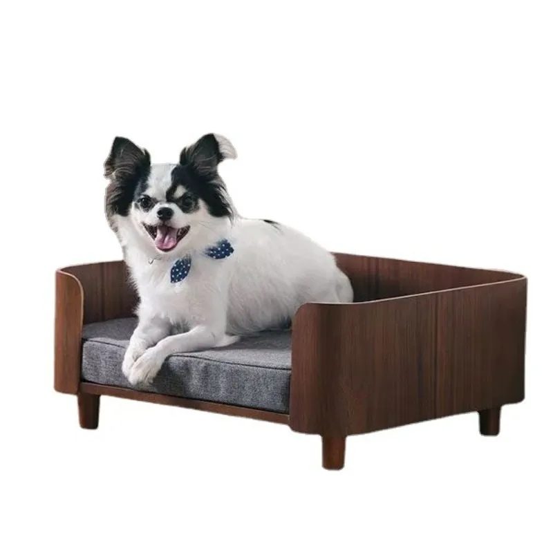Cama para perros y gatos, perrera de madera, muebles para interiores para mascotas, suelo, simplicidad moderna, cama de techo, accesorios de muebles duraderos y cómodos - imagen 5
