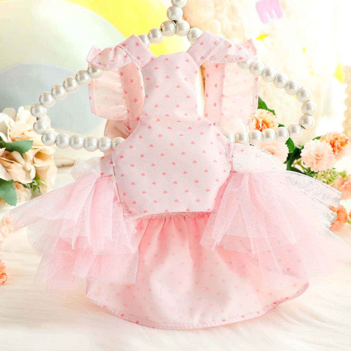 Vestido de verano girasol para perro pequeño, tutú esponjoso Chihuahua - imagen 4