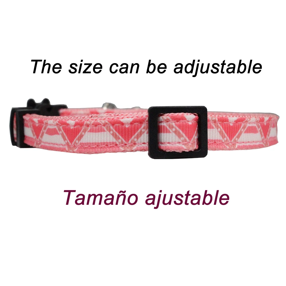 Collar con hebilla de seguridad para gatos, ID personalizado, estilo bohemio, placa con nombre personalizada ajustable, grabado gratis, Collar de nailon de acero inoxidable - imagen 5