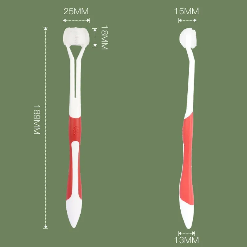Cepillo de dientes para mascotas, cepillo de dientes para el cuidado bucal, tres caras, suministros para mascotas - imagen 5