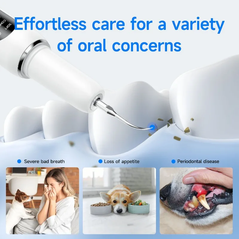 Cepillo dental eléctrico con LED para perros y gatos – Recargable USB - imagen 4