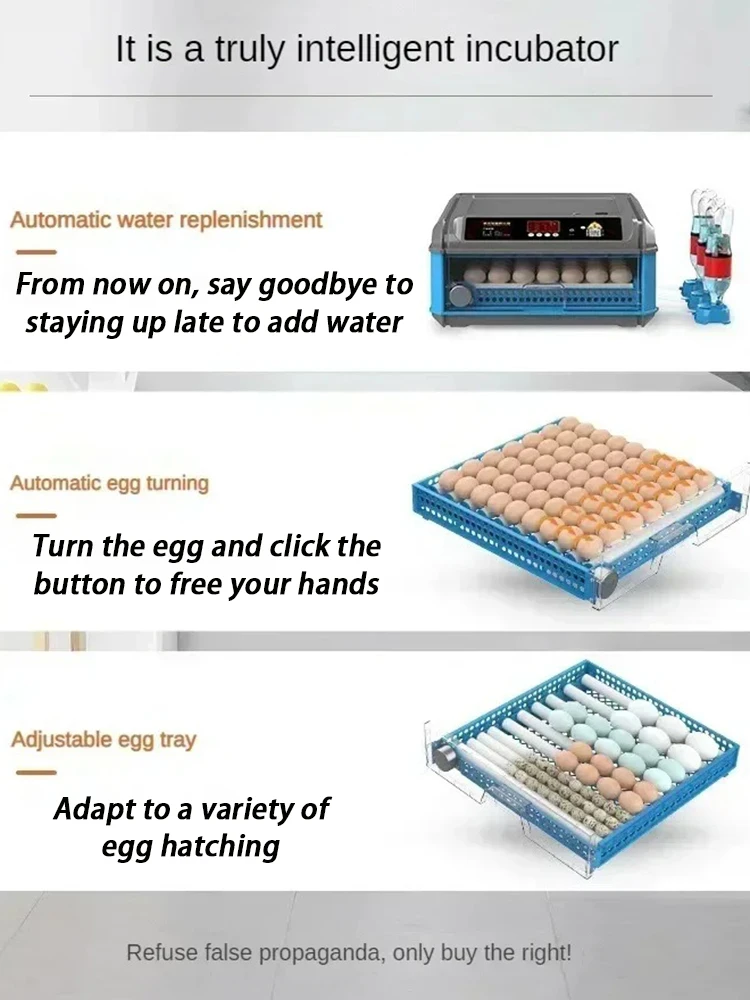 Máquina incubadora de pollitos con capacidad de 256-500 huevos, incubadora completamente automática, huevos de pato, incubación, Control automático de temperatura y humedad - imagen 5
