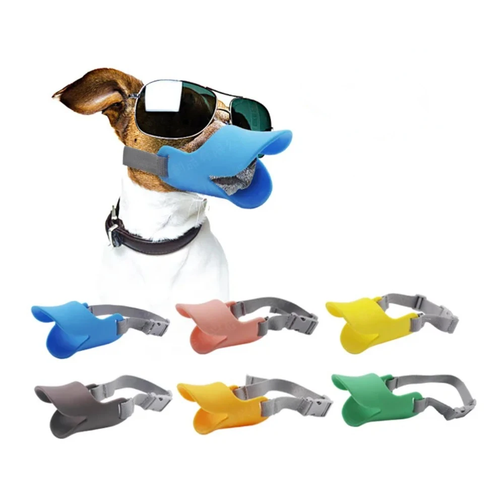 Bozal de silicona para perro, máscara antimordedura para dejar de ladrar, bozales para perros pequeños y grandes, accesorios para mascotas - imagen 2