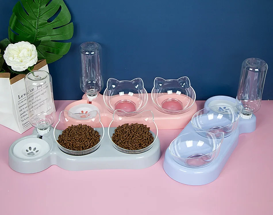 Suministros para mascotas, cuencos elevados para gatos y perros, comederos dobles duraderos para gatos y perros, suministros elevados para alimentación y beber para gatos - imagen 5