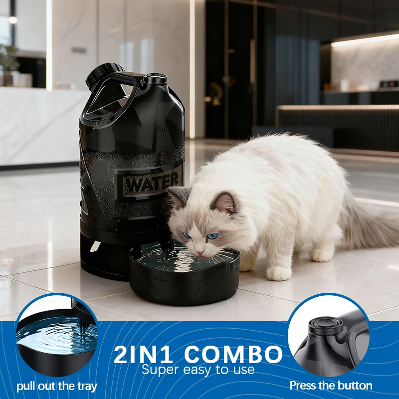 Botella de agua portátil con bebedero para perros y gatos – 2.6L - imagen 3