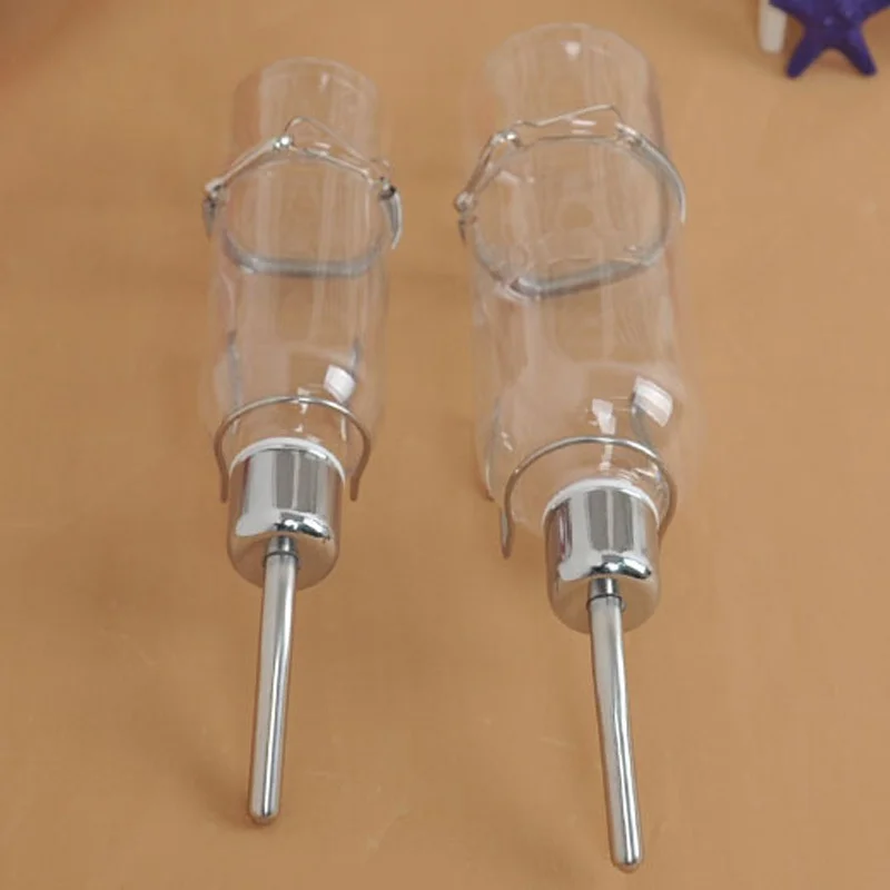 Botella de plástico para beber hámster, dispensador de botellas de agua para conejitos, conejillos de indias, conejo, ardilla, alimentador para mascotas pequeñas, 180ML/350ML - imagen 4