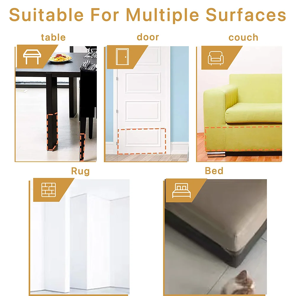 Protector de sofá para gatos, 4 piezas, protector de muebles antiarañazos para gatos, protector de muebles para gatos, cinta antiarañazos para sofá de doble cara - imagen 4