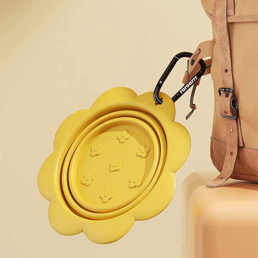 Tazón plegable de silicona portátil para perros en viajes - imagen 5
