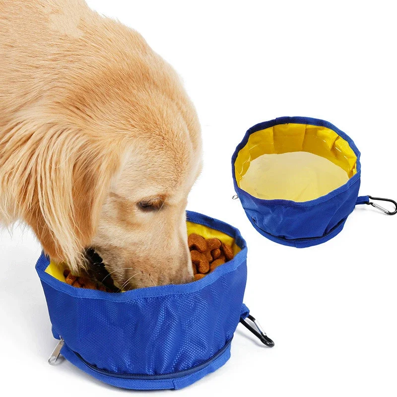 Cuenco portátil para alimentador de comida y agua para mascotas, práctico agua de alimentación plegable para perros, cachorros y gatos, cuenco plegable para exteriores, suministros para mascotas