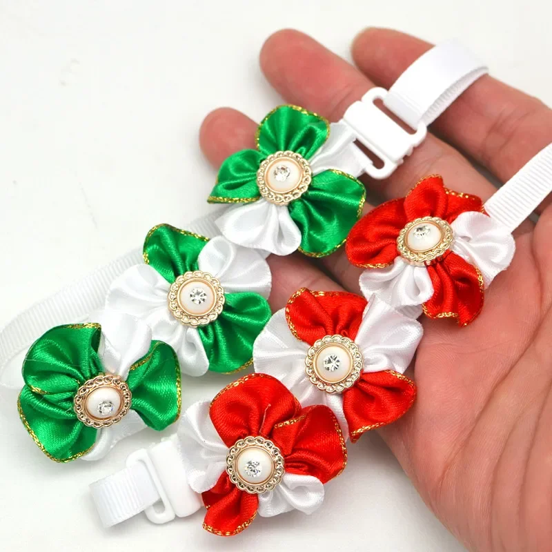 Lazos navideños para perros y gatos – Pack 30 piezas en rojo, verde y blanco - imagen 5