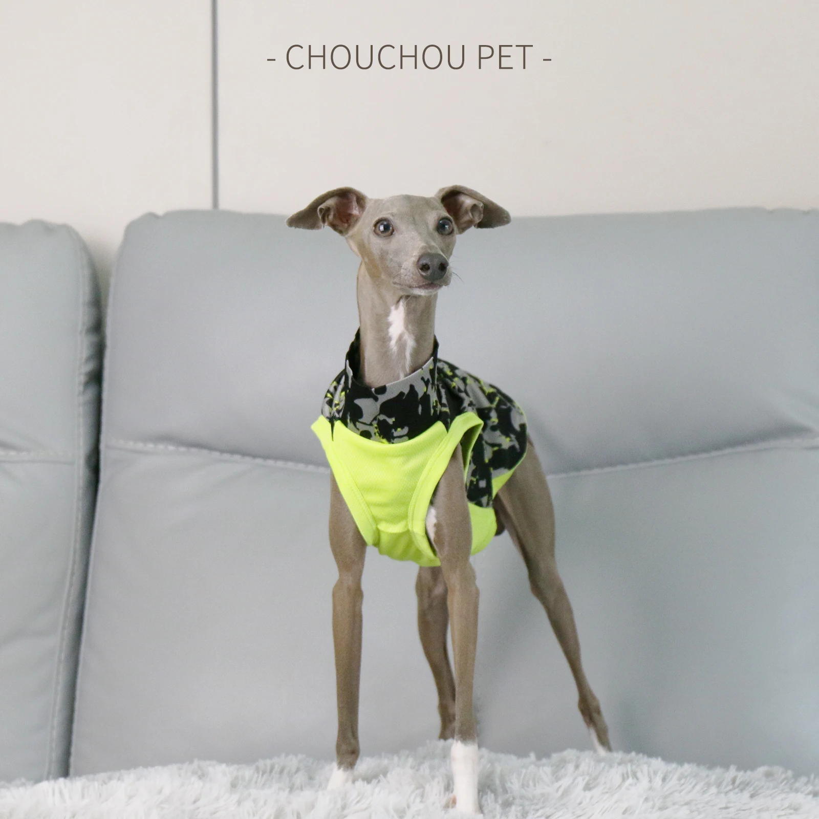 Chaleco de verano transpirable para mascotas, color de camuflaje a juego, protección solar ligera, ropa para perros, galgo italiano, Whippet, pequeño y mediano - imagen 4