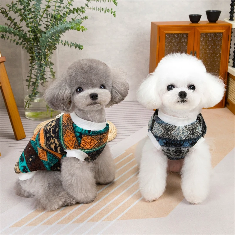 Chaleco terciopelo nórdico para perro pequeño y gato - imagen 2