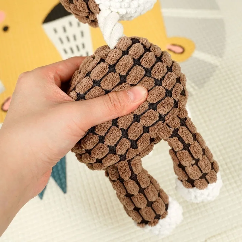 Juguete divertido para mascotas con forma de burro, juguete para masticar de pana para perros, cachorro, chirriante, hueso de peluche, Molar, juguete para adiestramiento de mascotas, accesorios para perros