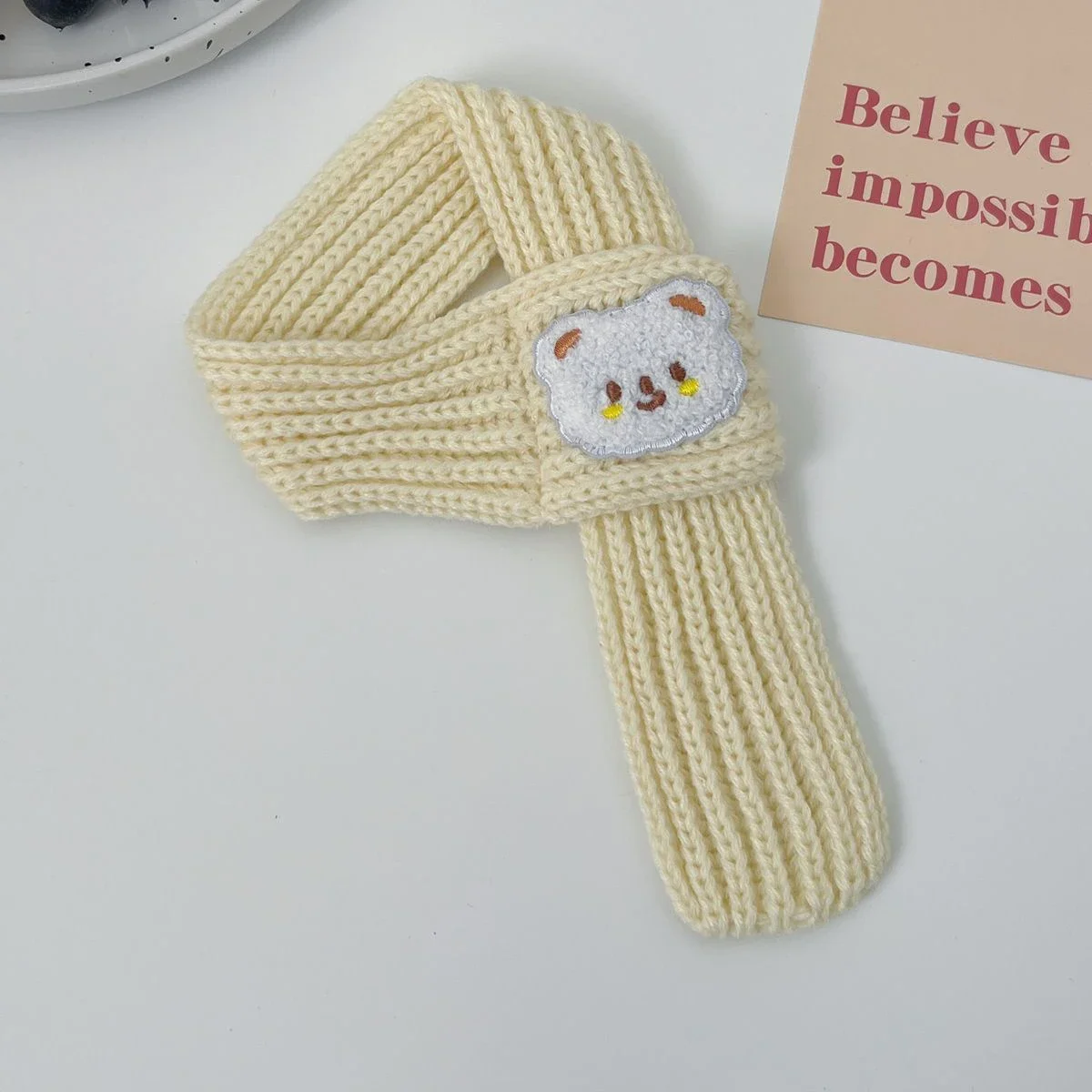 Bufanda navideña para mascotas, bufanda cálida de oso rojo de Año Nuevo para perros y gatos, bufanda tejida para invierno, Collar para gatos, accesorios para cachorros, pajaritas para perros - imagen 3