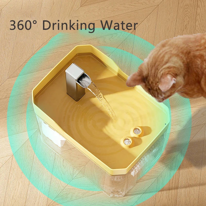 Fuente de agua automática para gatos, dispensador de bebidas silencioso USB para mascotas, bebedero para gatos y gatitos, accesorios para gatos, 1500ml - imagen 5