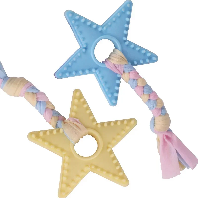 Cuerda uds trenzada divertido perro masticar mascota juguete 1 suministros cachorros perros mascota para estrella de algodón herramienta duradera para cachorros mascotas lindas - imagen 4