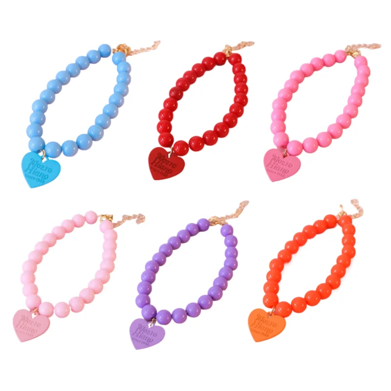 Collar de perlas para mascotas, Collar de corazón de princesa para perro, Collar para gato, joyería, accesorios bonitos para cachorros, cadena para perro, joyería de boda para Chihuahua - imagen 5