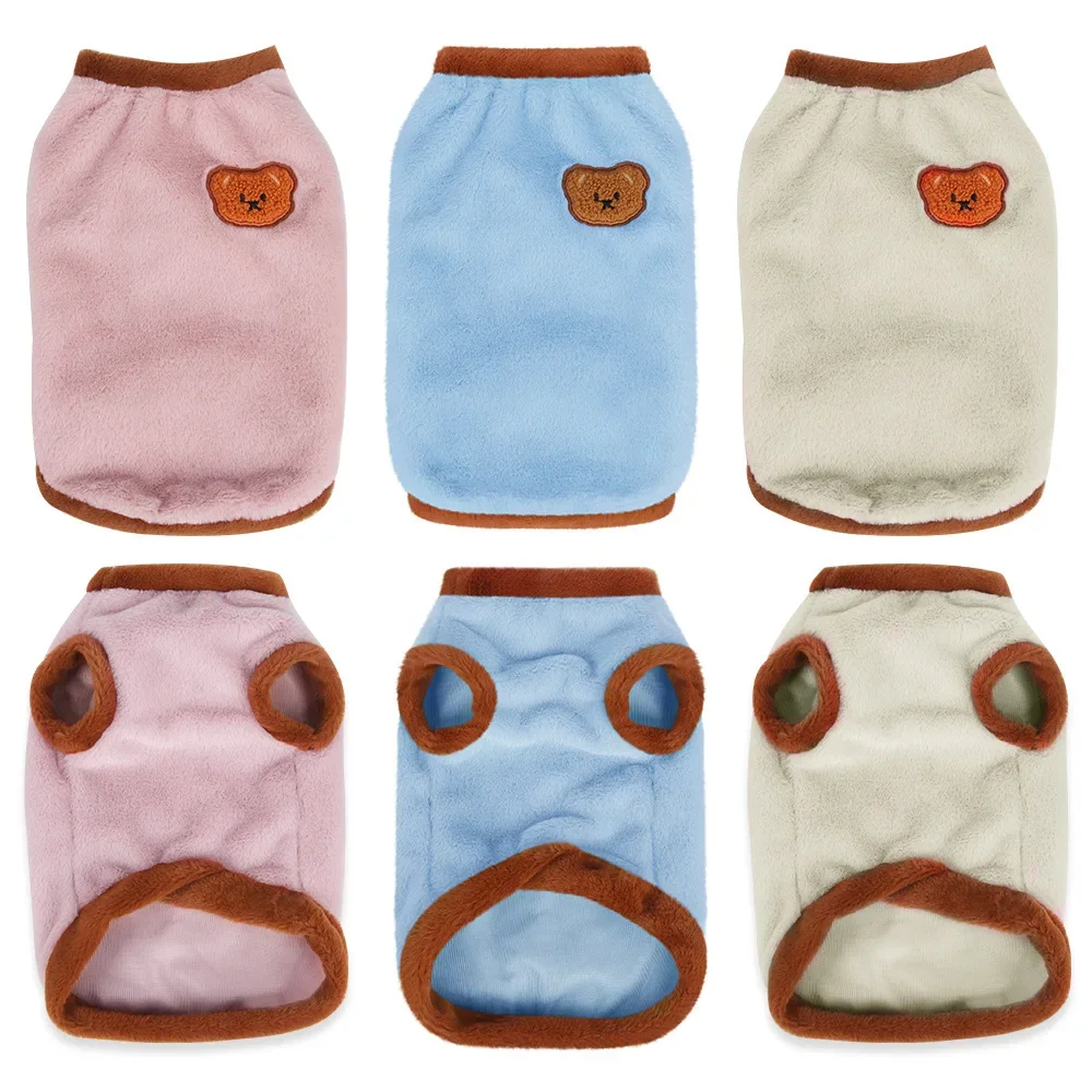 Nueva ropa para gatos, ropa gruesa y cálida para perros y gatos, ropa para mascotas de felpa bordada con dibujos animados bonitos - imagen 5