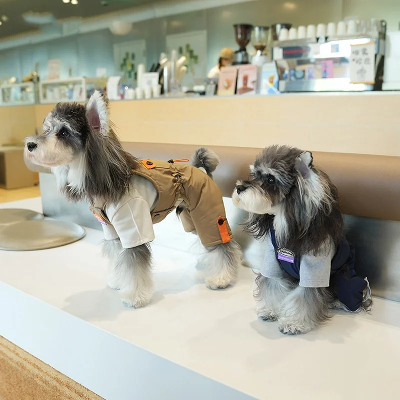 Monos para mascotas para clima frío, ropa cálida de invierno para perros, mono de cuatro patas para mascotas, trajes de invierno para perros, abrigo para exteriores para mascotas - imagen 2