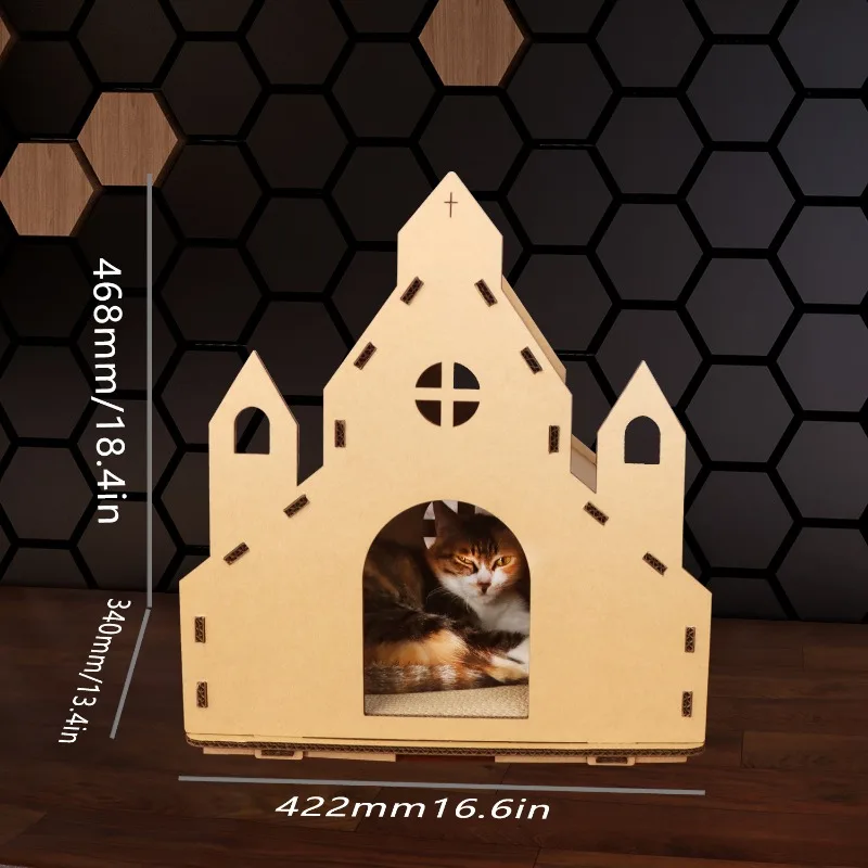 Casa para gatos cálida con cúpula, Villa semicerrada, arena para gatos para interiores y exteriores, productos para mascotas, suministros, muebles, accesorios, casa para raspar gatos - imagen 3